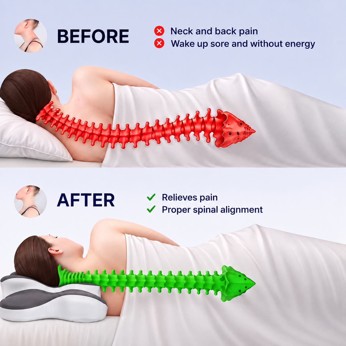 Nevora™ – Ergonomic Pillow